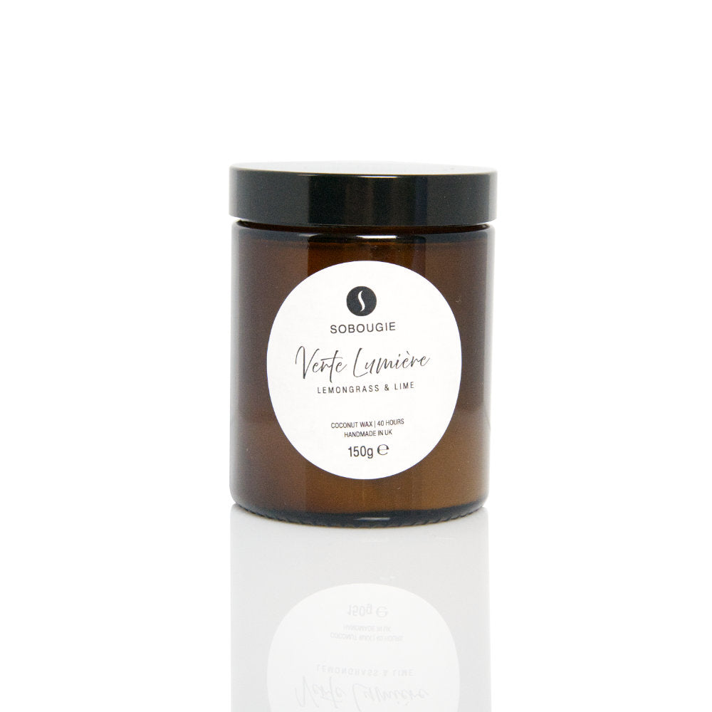 SOBOUGIE Verte Lumière Amber Jar Candle - Lemongrass & Lime (150g)