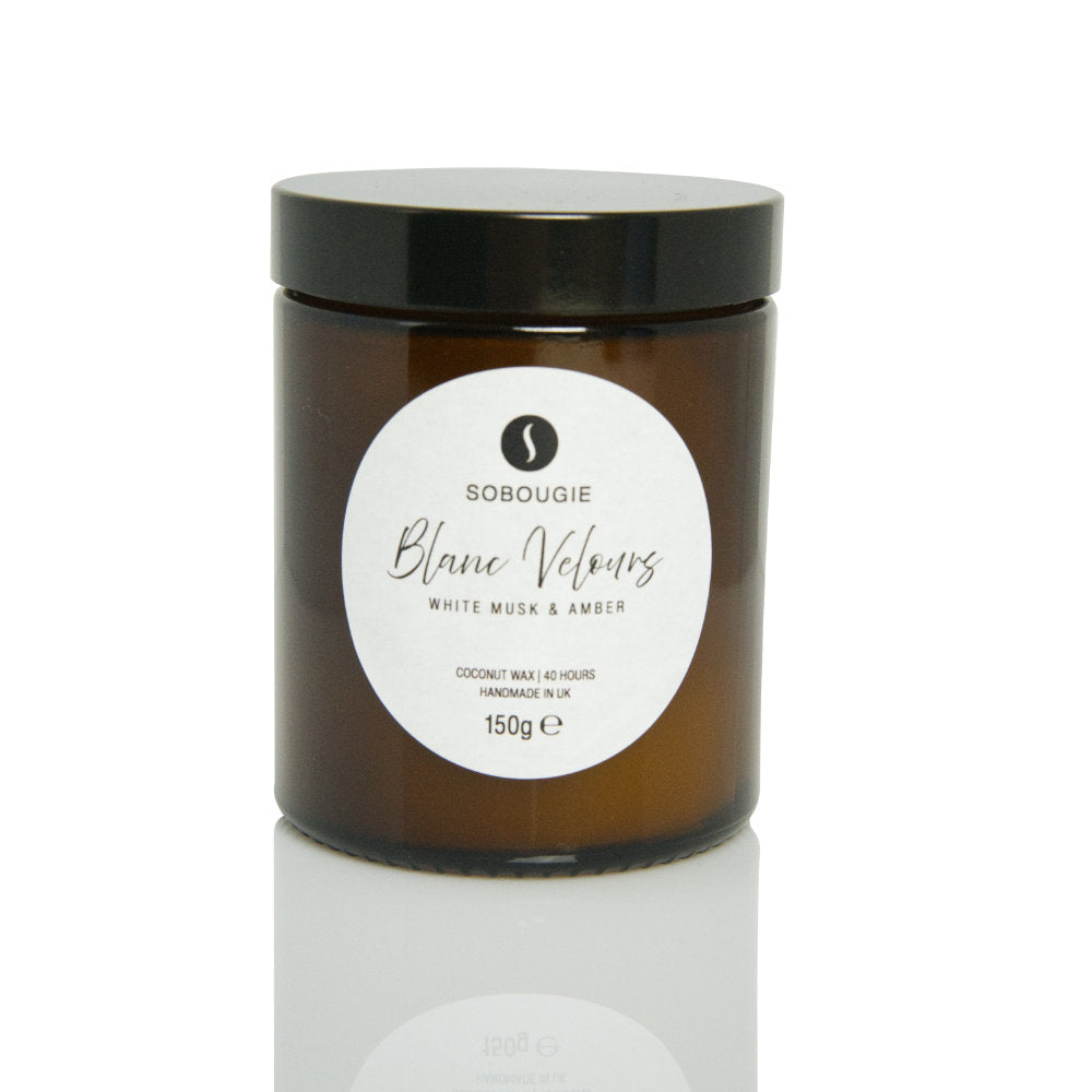 SOBOUGIE Blanc Velours Amber Jar Candle - White Musk & Amber (150g)