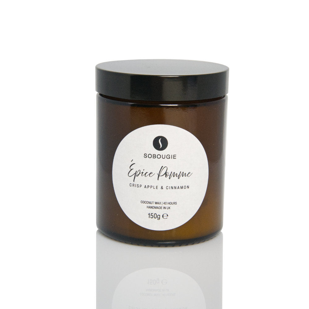 SOBOUGIE Epice Pomme Amber Jar Candle - Apple & Cinnamon (150g)