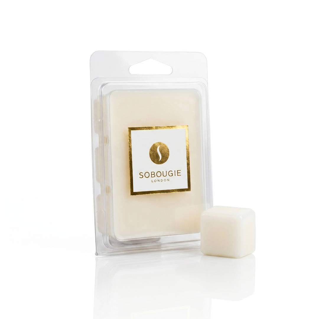 SOBOUGIE Épice SaffronSignature Wax Melts featuring six wax blocks, engineered for a clean melt and balanced hot throw of exotic saffron, spiced amber, and rich tonka bean.